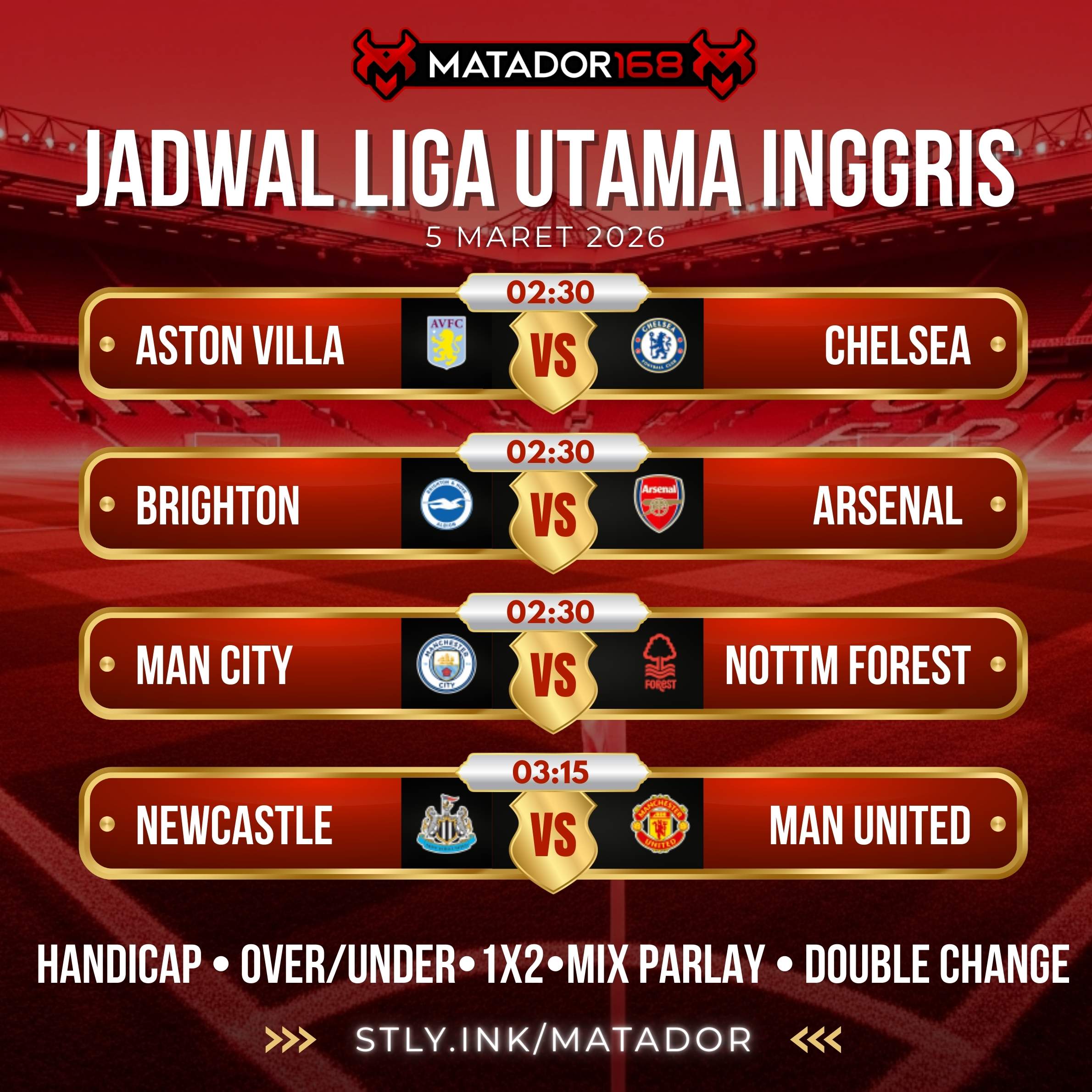 Jadwal Premiere League 2026